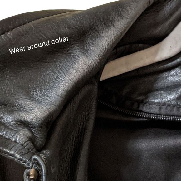 Vintage Moto motorcycle leather jacket no liner native southwestern Fringe 12 - Picture 7 of 11